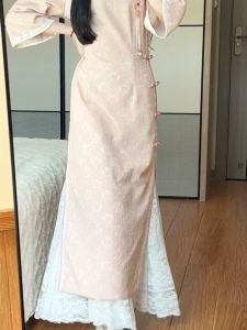 ชุดกี่เพ้าจีนใหม่ ชุดเดรสยาวปานกลาง ชุดชั้นใน กระโปรงสั้นฤดูร้อน สไตล์ย้อนยุค สีสันสดใส ยางยืด ชุดฮันฟู่ เอวสูง