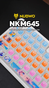 Nubwo NKM-645 Keyboard+Mouse Wireless RubberDomeSwitch แป้นพิมพ์ชุดเมาส์คีย์บอร์ดไร้สาย (Kitty Family)