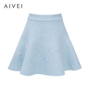 AIVEI | Autumn Elegant Pearl-Trimmed Short Jacket