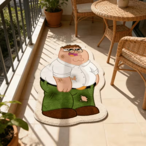 VIKAMA Irregular Funny Chubby Cartoon Figure Rug Soft Non‑Slip Floor Mat For Bedroom Dorm Entryway Household Home Decoration