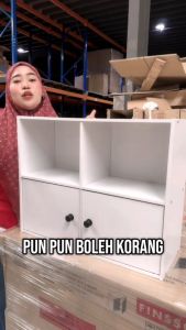 F&F : Hana Bookshelf /DIY Utility Shelf/ Rak Buku / Wood Shelf /Almari baju/almari buku/book rack