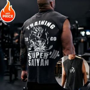 Super Saiyan Son Goku Anime Dragon Ball Gym Harajuku Spring Summer Men Tank Top Fitness Oversized Casual Sports Sleeveless Tee