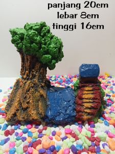 aquarium aquascape hiasan aquarium murah tebing variasi new model