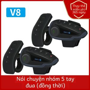 Tai Nghe Bluetooth XINOWY V8 SV1200M Dành Cho Mũ Bảo Hiểm Xe Máy Đàm Thoại Toàn Đôi Dành Cho 5 Người Lái Có Điều Khiển Từ Xa Radio FM Chống Nước Giảm Tiếng Ồn