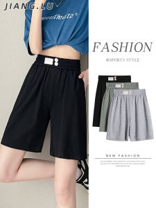 JIANGLU | Quần short thể thao Ice Silk mỏng rộng rãi thoáng khí mùa hè năm điểm quần dài đến eo cao thoải mái cho nữ