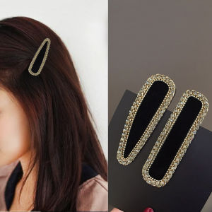 Korean Style Versatile Rhinestone BB Hair Clip Trendy Side Bun Pin Young Girls Fashionable Hair Accessories