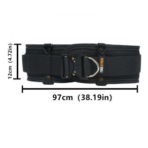 Sturdy Metal Automatic Buckle Hard Tactical Belt Double Layer Thickened Hanging Tool Belts For Men Outdoor 12cm Width Waistband