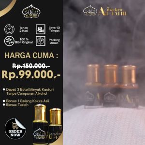 Parfum Solat Pria Minyak Kasturi Murni Bibit Import Tanpa Campuran Awet dan Tahan Lama / Farpum Sholat Non Alkohol 100% Terjamin / Minyak Wangi Sunnah Aroma Tahan Lama Bisa COD Seluruh Indonesia