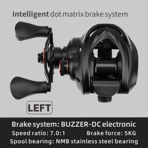 ANATONO STARFALL Digital Control Brake Casting Fishing Reels 149g 7.0:1 Gear Ratio 5KG MAX Drag 6+1Ball Bearings Fishing Coil