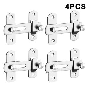 【HT】【HT】Thick Stainless Steel Door Latch Lock Hardware Gate Latches Anti Theft Easy Install For Home Bathroom Cabinet Doors