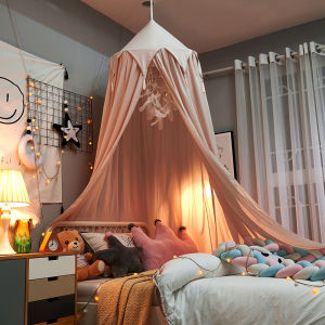 Mùng Chống Muỗi Hình Vòm Cho Bé Trẻ Em Cũi Giường Lều Chất Liệu Polyester Cotton Dành Cho Bé Gái Bé Trai Trang Trí Phòng Ngủ Phòng Khách
