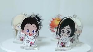 Bandai | Bộ 5 Móc Khóa Acrylic Demon Slayer Kimetsu No Yaiba Mặt Dây Chuyền Hình Lưỡi Kiếm Móc Khóa Xe Hơi Quà Tặng Phụ Kiện Dành Cho Fan.