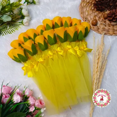 Bunga telur warna kuning isi 20pcs