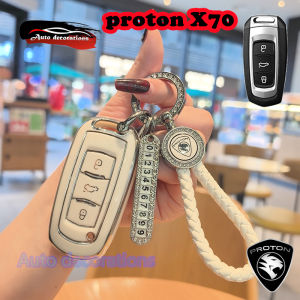 proton X70 key cover silver keychain proton X70 car key case Proton car key case proton car remote key case