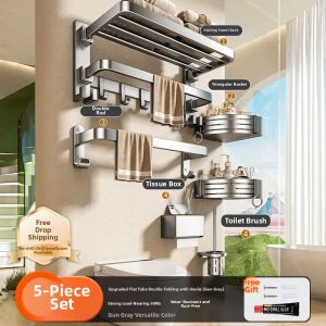 No-Drill Bathroom Rack