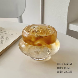 Creative Transparent Glass Cup for Home Use Female Design Sensation Small Artistic Beverage Juice Cocktail Coffee Cup