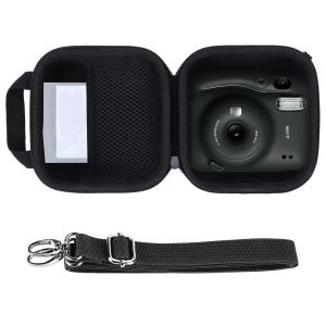 For Instant mini 12 Camera Protective CaseCompatible with Instax Mini 12 11 with Mesh Bag and Adjustable Shoulder StrapBlack
