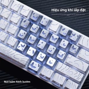 AULA-MOJING | Butterfly Heart Keycaps Magnetic Mechanical Keyboard