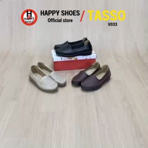 [🥇ของแท้100%🔢ไซส์35-40👠ส้น1.5นิ้ว] TASSO รุ่น V033 รองเท้าคัทชูหญิง รองเท้าหนังนุ่มส้น รองเท้าเพื่อสุขภาพ สวย พื้นนุ่ม สบายเท้า