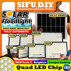 【TECHCA】 LED Solar Floodlight Outdoor Lighting IP67 Waterproof Spotlight Floodlight 70W - 600W 【6000k】