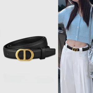 New Style2025 Womens Leather Belts Fashionable Simple Versatile Ladies Decorative Belts Suitable for Jeans in Black and Trendy