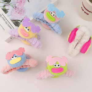 คลิปผมน่ารักมอนสเตอร์น้อยไส้กรอกปากกิ๊บตุ๊กตาคาดศีรษะการ์ตูนน่ารักด้านข้าง MIMOON