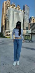 SKY E-COMMERCE CO.Ltd COD Korean Style Womens Fashion Cropped Pants Linen Thickened Hard Version 26-38