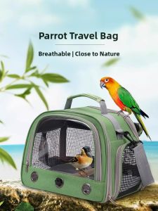 SHIPAILUO | Parrot Outing Bag Crossbody Breathable Bird Walking Bag Transparent Small Bird Travel Bag Portable Bird Carrier Outdoor Bag