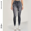 High Waist Denim Yoga Pants Women's Outdoor Fitness Simulation Jeans Tight Base Layer Nine Points Long Trousers Autumn Winter. 