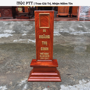 Bài Vị mẫu Mộc Mạc gỗ Hương Ta kích thước Cao 41 x 20 sâu 10 cm