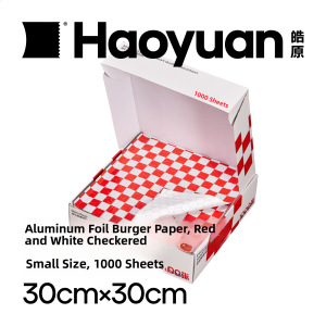 Gold Red And White Checkered Burger Sandwich Wrap Aluminum Foil Baking Paper Honeycomb Composite Kitchen Cooking Tools