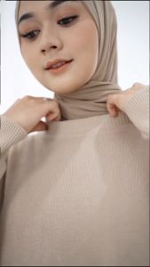 Blouse Inara V2 Kancing Standar Aktif Atasan Wanita Rajut Blouse Hitam KRB