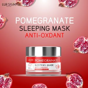 ส่งฟรี พร้อมส่ง LUR SKIN POMEGRANATE SLEEPING MASK ANTI-OXIDANT 50g (1 แถม 1) สลิปปิ้งมาร์ค สูตรทับทิม เข้มข้น ฟื้นฟูผิวหน้า ผิวสว่างกระจ่างใส