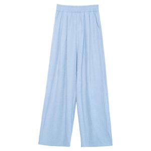 YAYANGREN | กางเกงขายาวทรงหลวมสบาย ๆ ผ้าไหมน้ำแข็งสำหรับผู้หญิง กางเกงขายาวทรงตรงบางเฉียบสำหรับฤดูร้อน ทรงหลวม ทรงสลิมฟิต ทรงเอวสูง