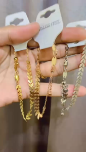 Lobster 750 - Gelang Serut Kait Daun Titanium / Gelang Wanita Anti Karat / Gelang Wanita Titanium  / Gelang Fashion / Gelang Korea Style / Gelang SImple / Gelang Model emas / Gelang Anak / Gelang Dewasa / Gelang Perempuan / Gelang C