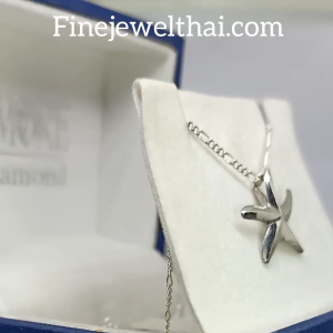 Finejewelthai-จี้เงินแท้-รูปปลาดาว-P106100