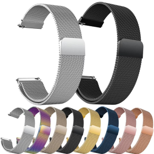 20mm 22mm Milanese Watch Strap for Samsung Galaxy Watch 7 6 5 4 /Classic Metal Magnetic Band for Amazfit GTR 4 2e Bip 6 Bracelet