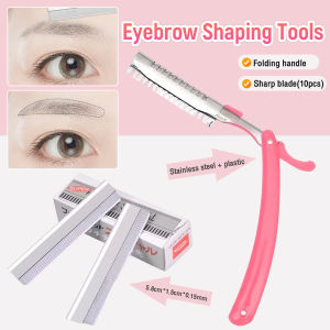 Jozoo Eyebrow Trimmer Eyebrow Trimming Blade Folding Hair Remover Non-Slip Grip Easy Control