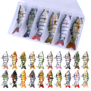 1 Cái 10Cm 17.5G 6 Đoạn Đa Khớp Mồi Câu Cá Đánh Chìm Swimbait Nhân Tạo Wobblers Crankbait Mồi Cho Đại Dương Sông Hồ