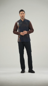 MOC Kemeja Lengan Panjang Pria Slim Fit HONDU - Brown