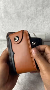 Single buckle mens magnetic buckle organ card bag large-capacity card bag coin purse