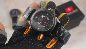 Paket Box Exclusive + Strap Rubber / Jam Tangan SA VA-682NR / Jam Tangan Fashion Pria Tali Rantai Diameter 46cm