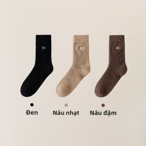 MiiOW | Tất ống dài dày dặn bằng lông cừu MiiOW dành cho nam mùa đông dày dặn ấm áp chống lạnh cotton thoải mái thoáng khí