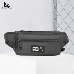 LouisWill Mens Waist Bag Fashion Chest Bag Waterproof Sports Bag Large Capacity Casual Bag Messenger Bag Outdoor Fitness Bag Travel Bag Business Bag