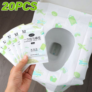 20Pcs Disposable Toilet Seat Covers for Travel Waterproof Public Bathrooms Universal Toilet Seat Pad