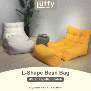 [Ready Stock] FREE PEDAL L-Shape Bean Bag with 4.5 kg(+/-) FILLING BEAN ! Durable Water Repellent Breathable Fabric