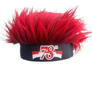 Topi Bulu Viral Spesial Edisi Kemerdekaan RI ke 78/ Topi Rambut Bulu Viral Cosplayer spesial Edisi Kemerdekaan RI Satoru Gojo