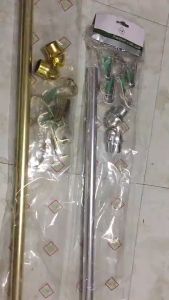 Curtain Rod Roman Rod Single And Double Rod Modern Simple Quiet Iron Wrought Aluminum Alloy Curtain Rod Track Drilling