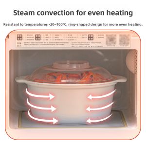 CHAHUA | Dụng Cụ Hấp Lên Bằng Lò Vi Sóng - Hộp Nhựa
