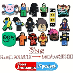 Roblox | Robloxed Crocs Charms Cute Game Cartoon Detachable Shoe Decorations Suitable for Decorating Clogs Sandals Party Gift Idea Access